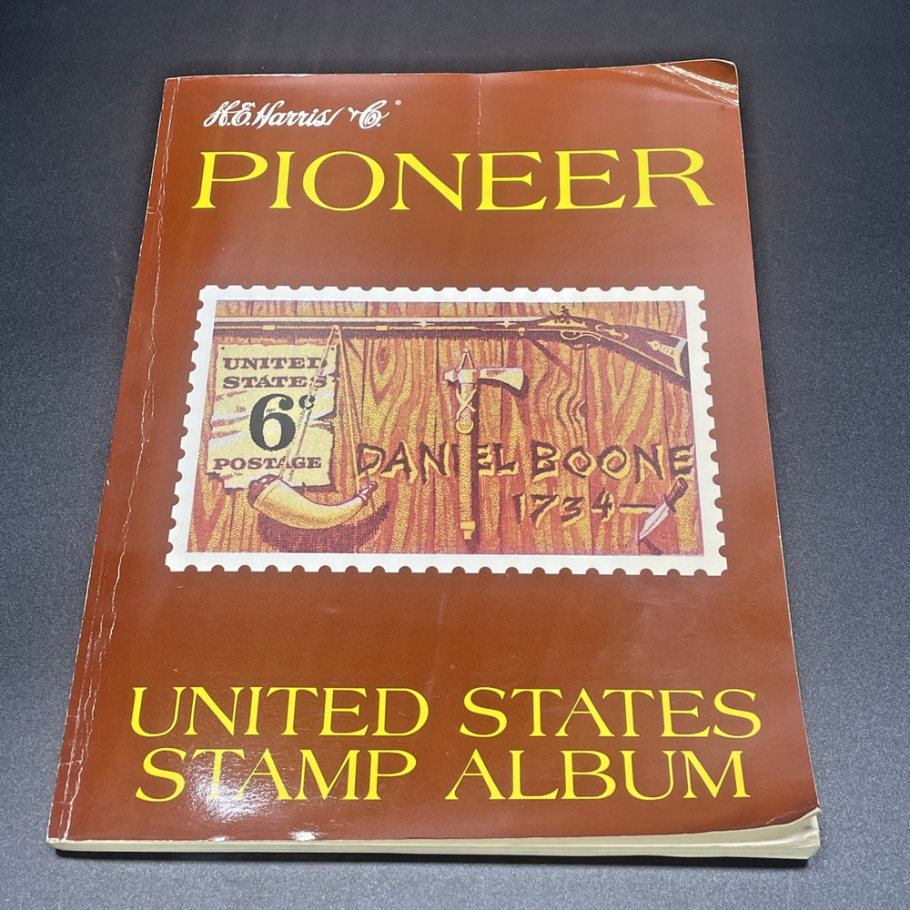 H E Harris PIONEER united States Stamp Album RARE 1994